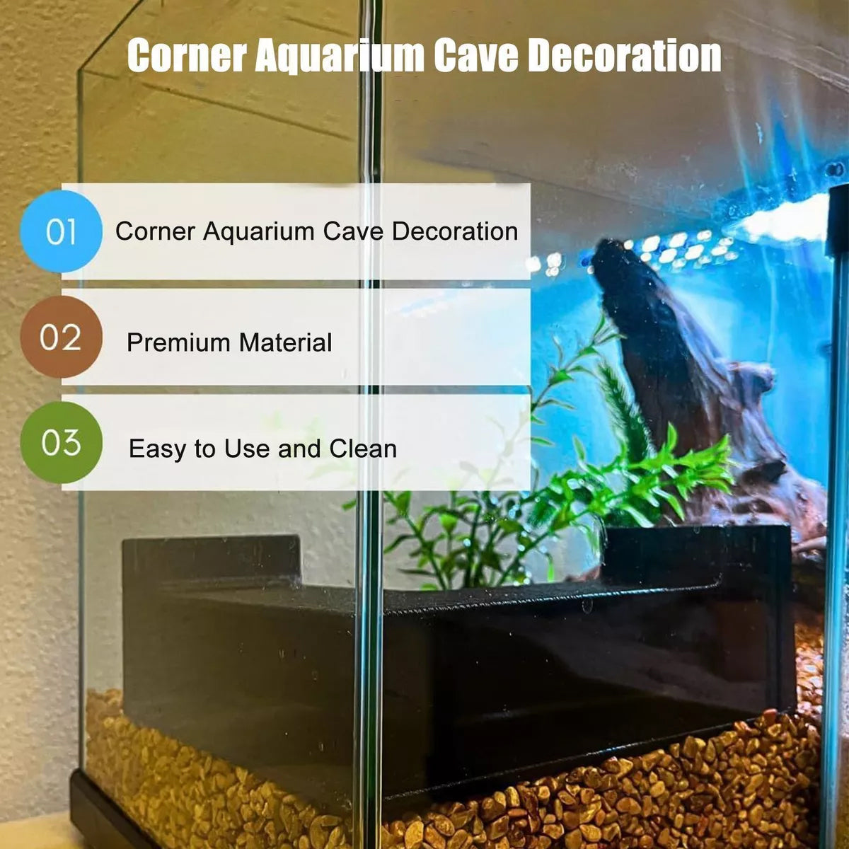 Aquarium Underground Tunnel Corner Fish Tank Decoration