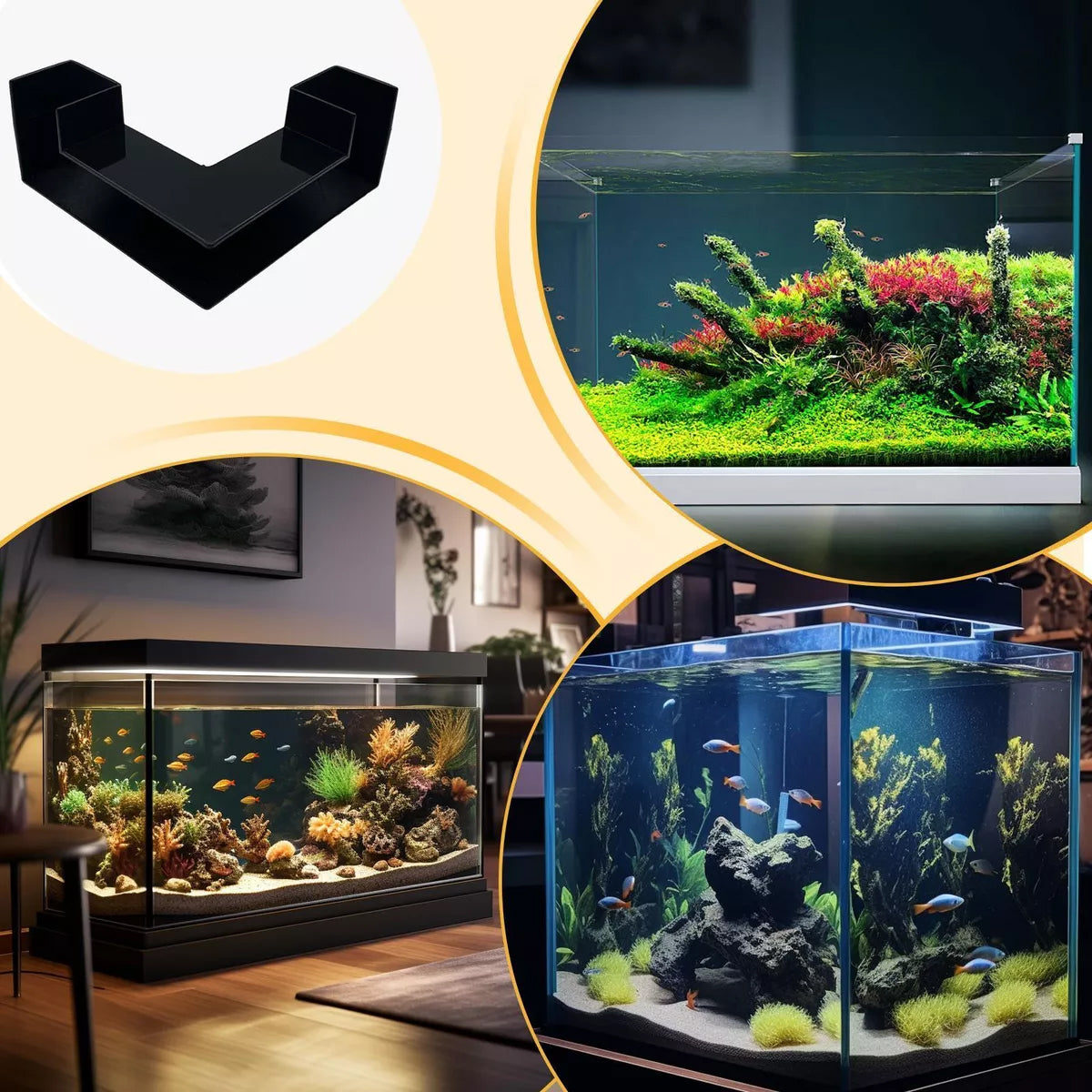 Aquarium Underground Tunnel Corner Fish Tank Decoration