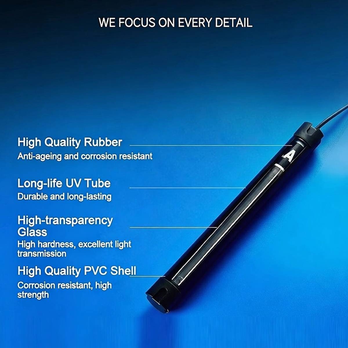 Yee aquarium UV steriliser lamp with 5W, 7W and 9W options – product view 10