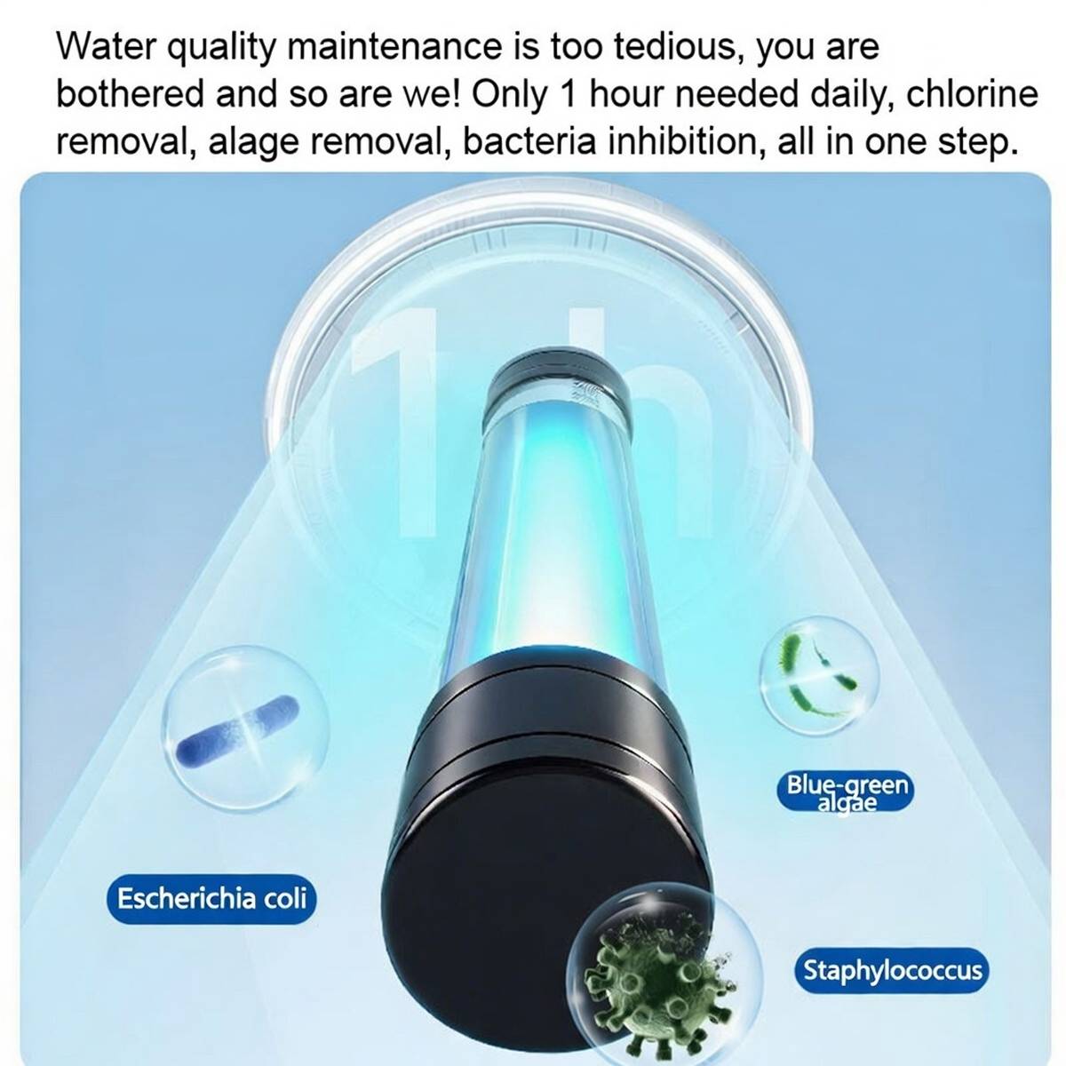 Yee timed aquarium UV steriliser with 5W, 7W and 9W options – product view 3
