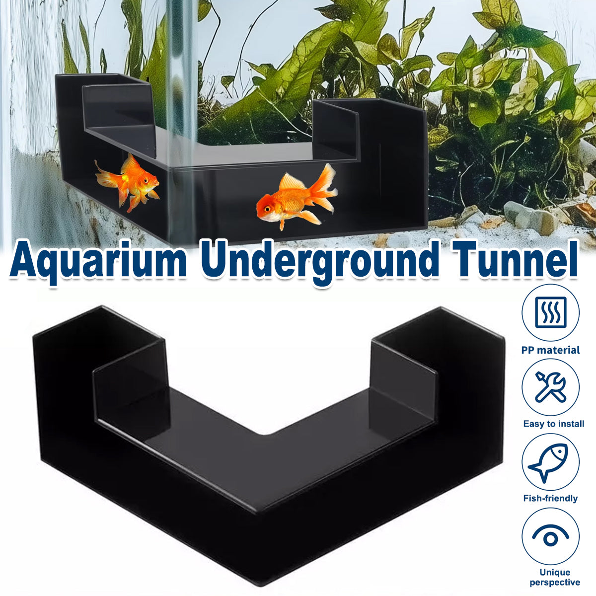 Aquarium Underground Tunnel Corner Fish Tank Decoration