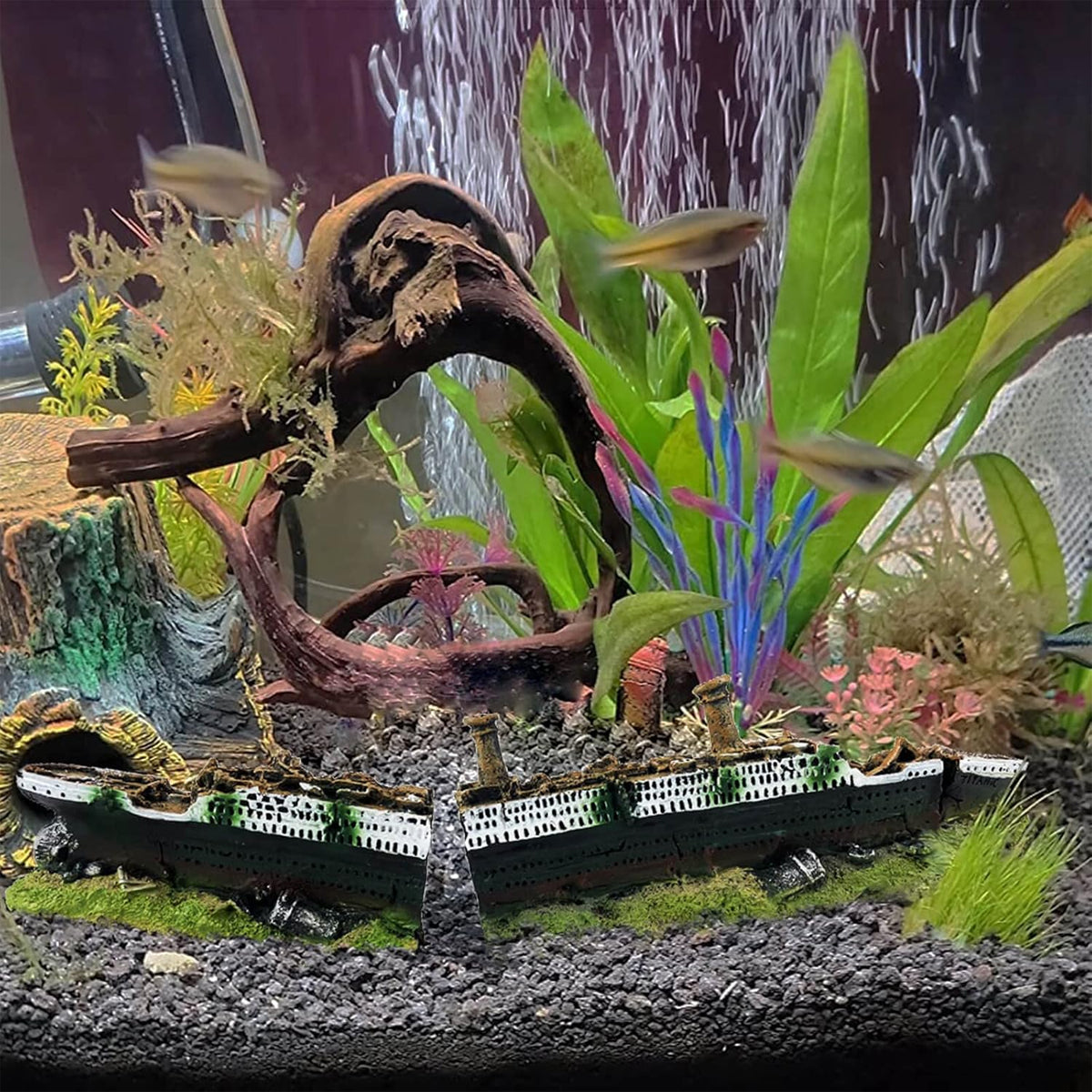 Titanic Shipwreck Aquarium Decoration Resin Fish Tank Ornament
