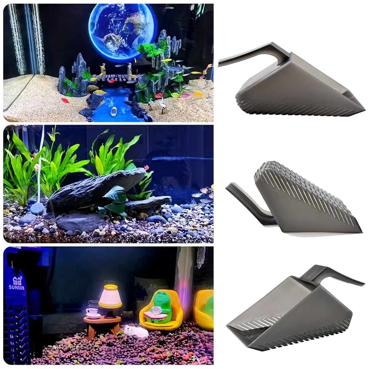 Aquarium Sand Shovel For Substrate Cleaning