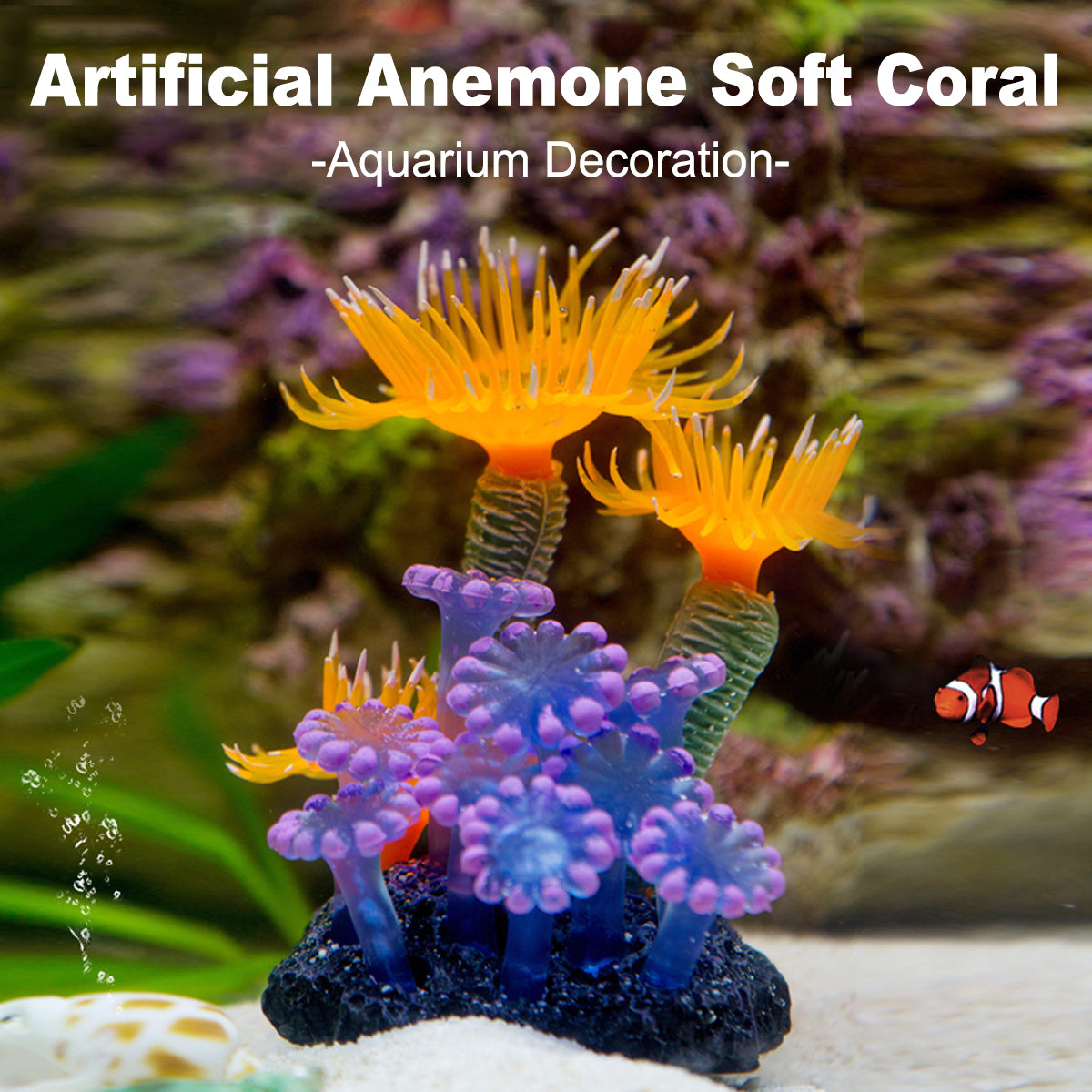 Artificial Coral Decoration Soft Anemone Aquarium Ornament