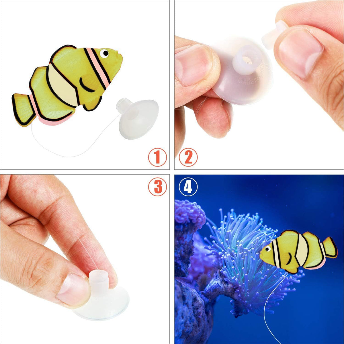Artificial Floating Betta Fish Aquarium Decoration 2PCS