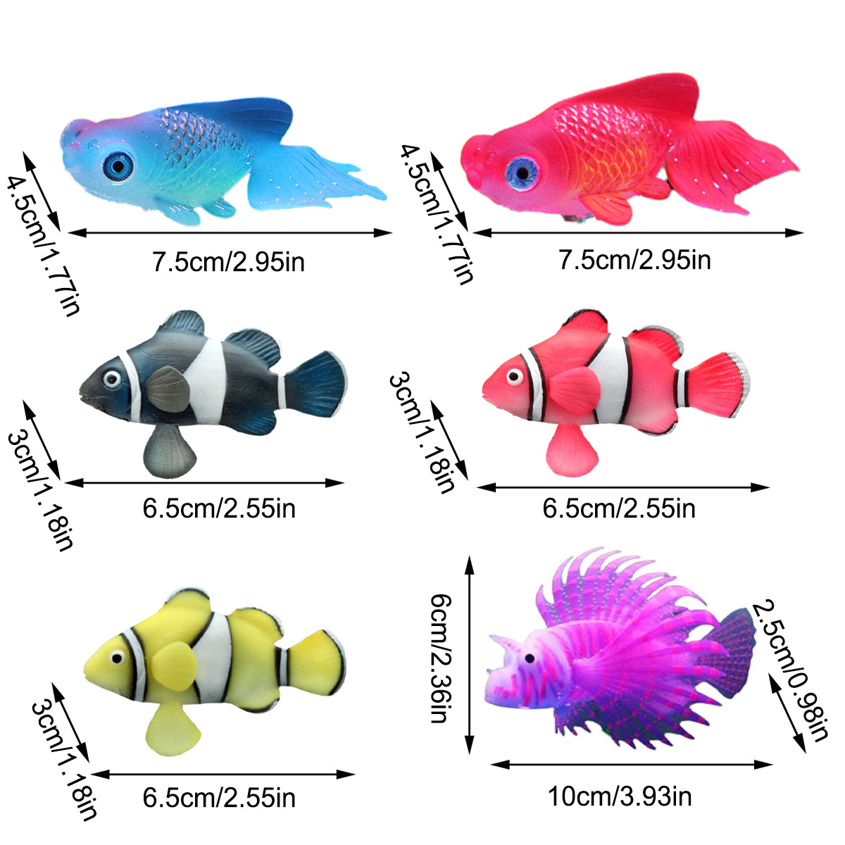 Artificial Floating Betta Fish Aquarium Decoration 2PCS