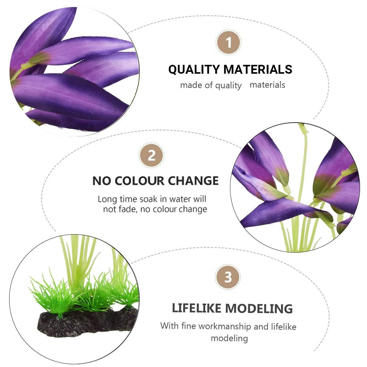 Artificial Aquarium Plant Realistic Fish Tank Decoration