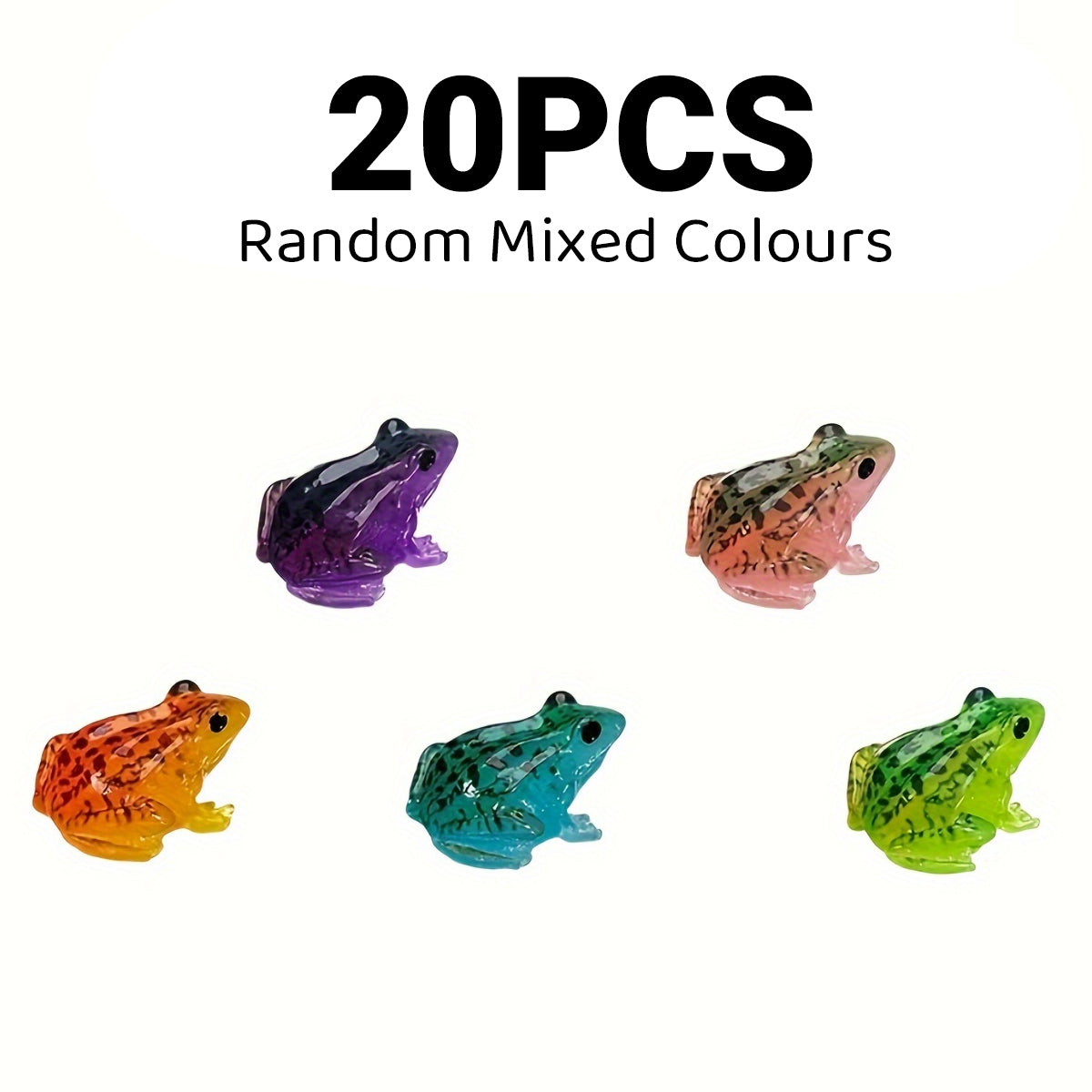20PCS Luminous Frog Aquarium Decorations