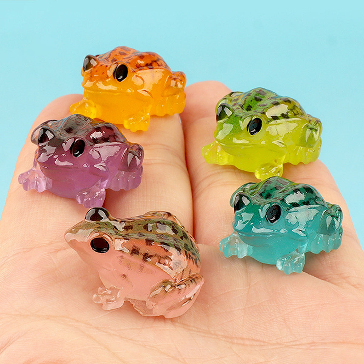 20PCS Luminous Frog Aquarium Decorations