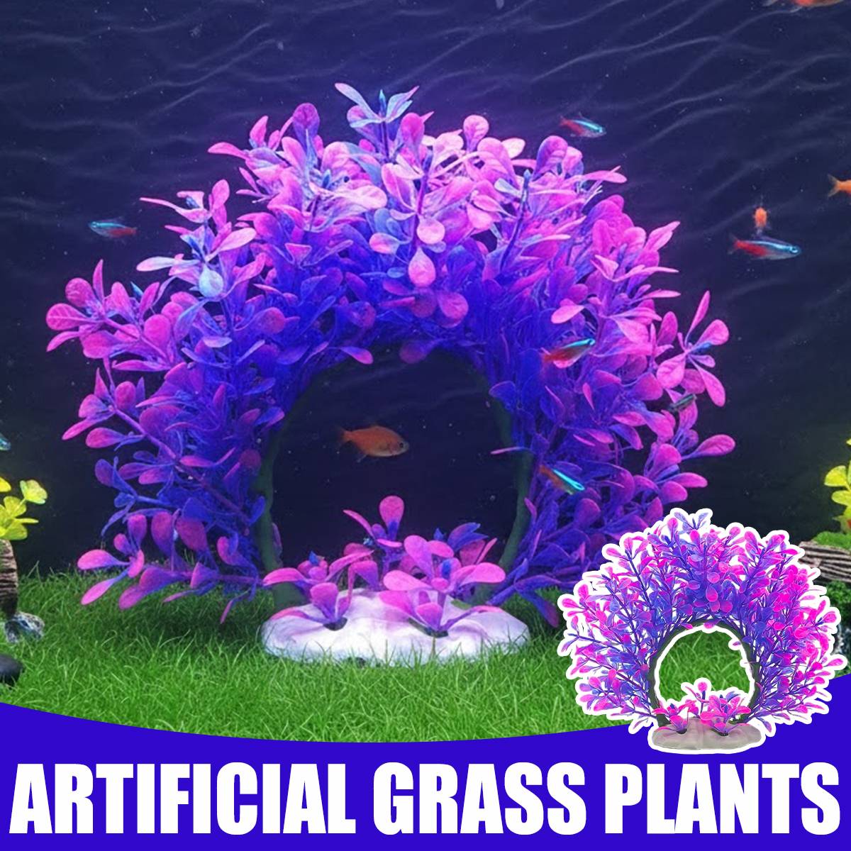 Artificial Aquarium Plant Arch Decoration
