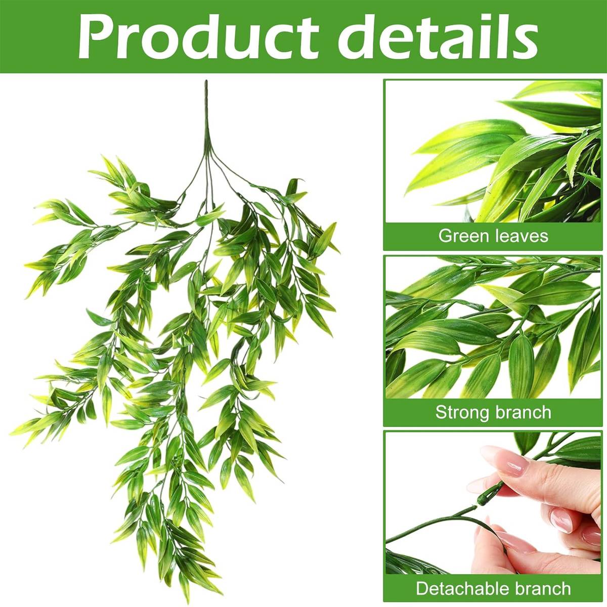 Artificial Plant Leaves Hanging Decoration For Terrarium