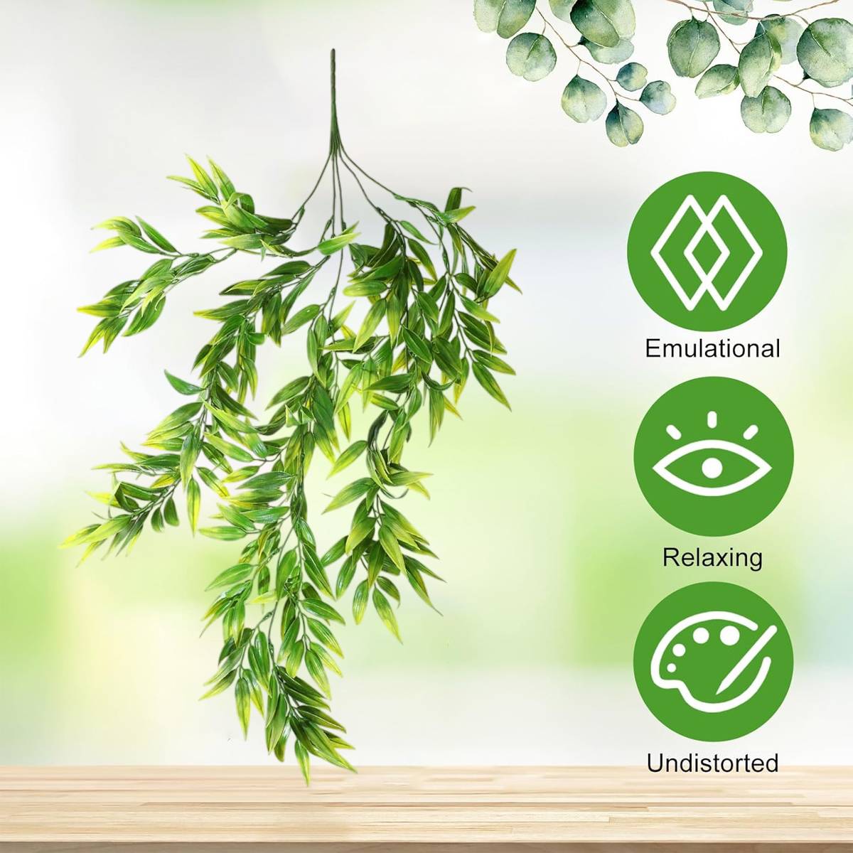 Artificial Plant Leaves Hanging Decoration For Terrarium