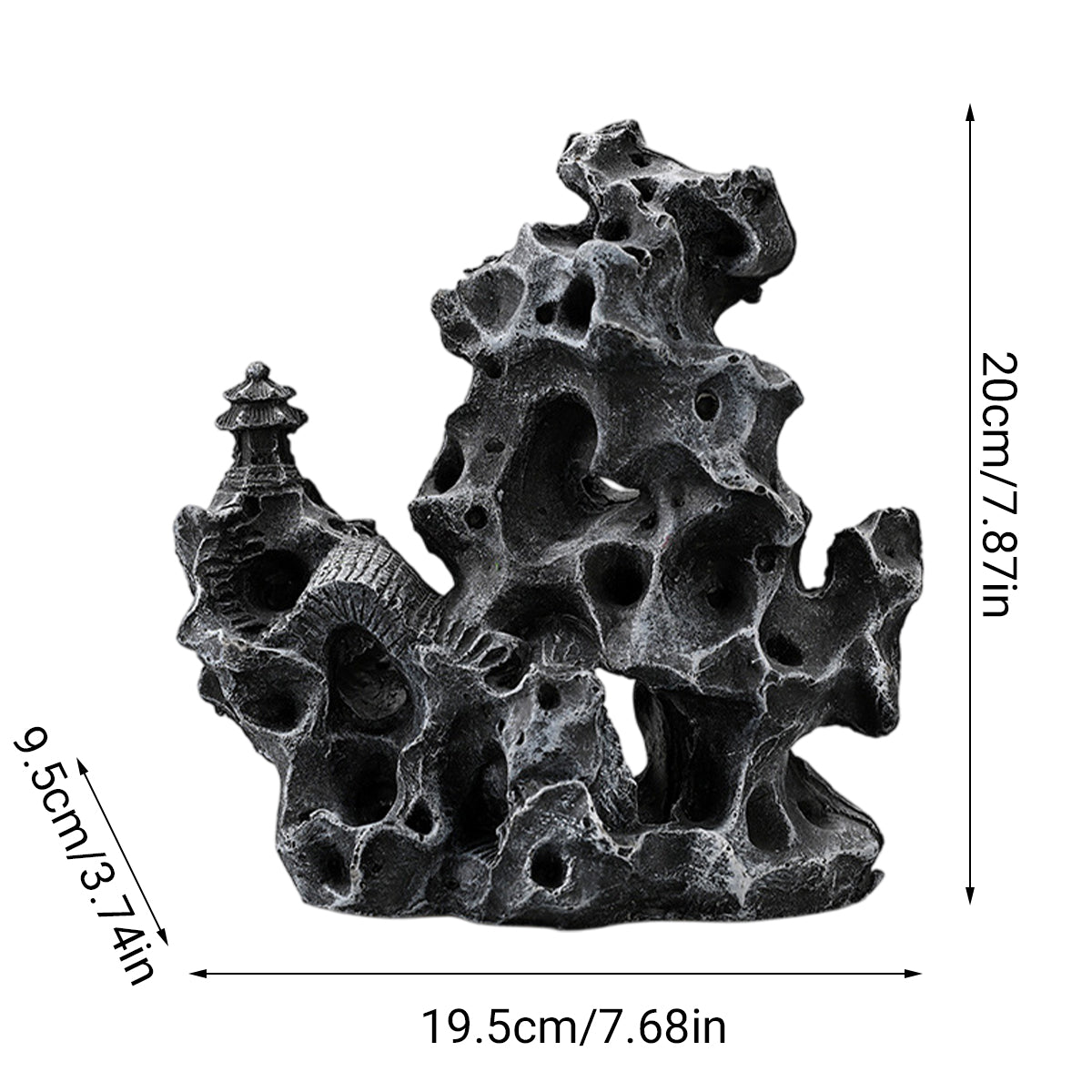 Realistic Aquarium Rock Ornament Cave Mountain Decor