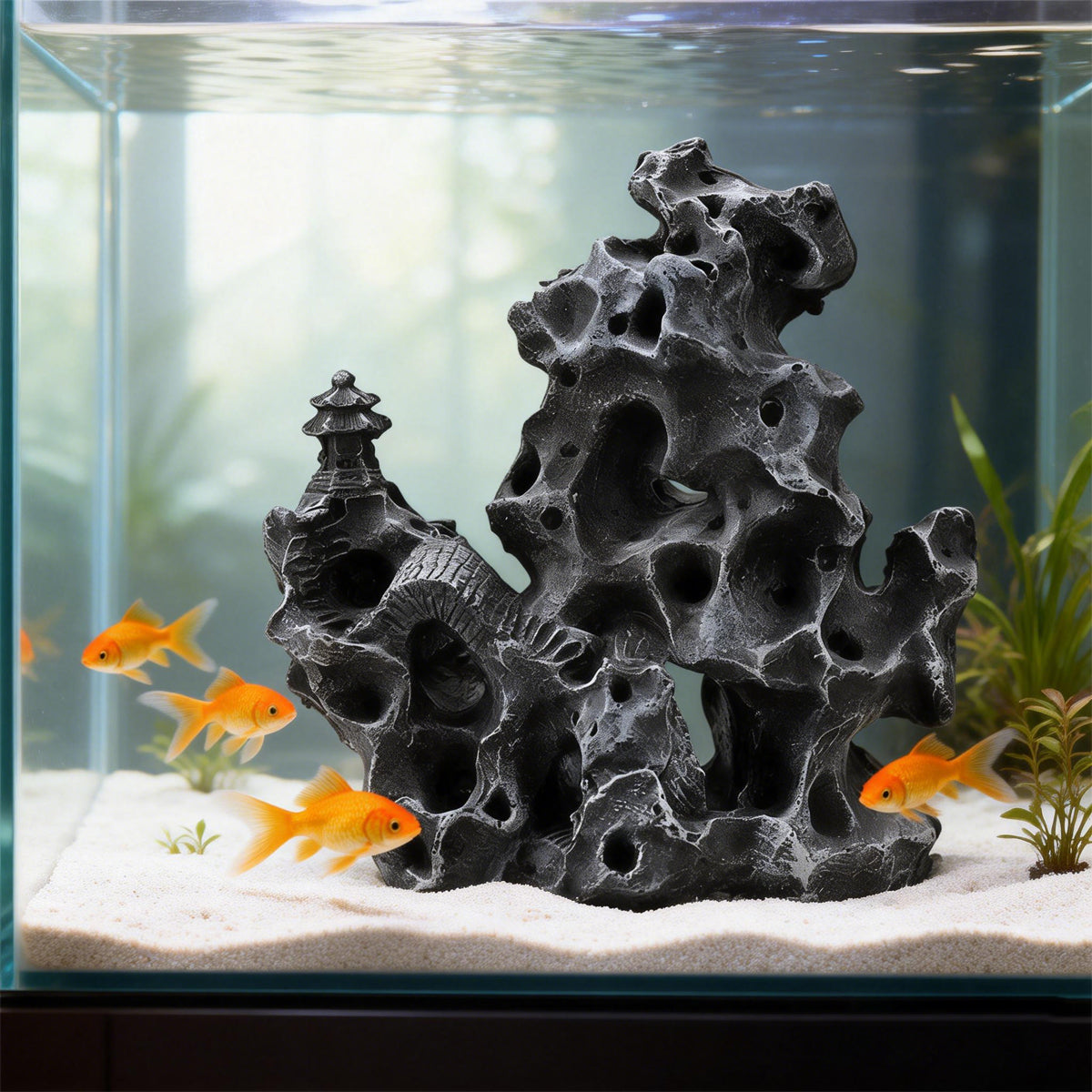 Realistic Aquarium Rock Ornament Cave Mountain Decor