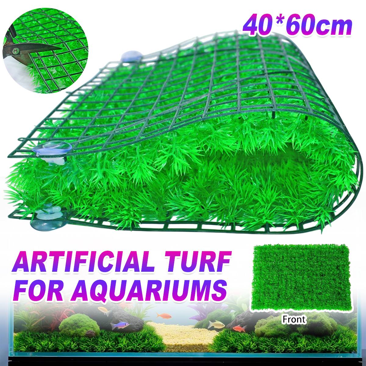 Artificial Aquarium Grass Mat Fish Tank Carpet
