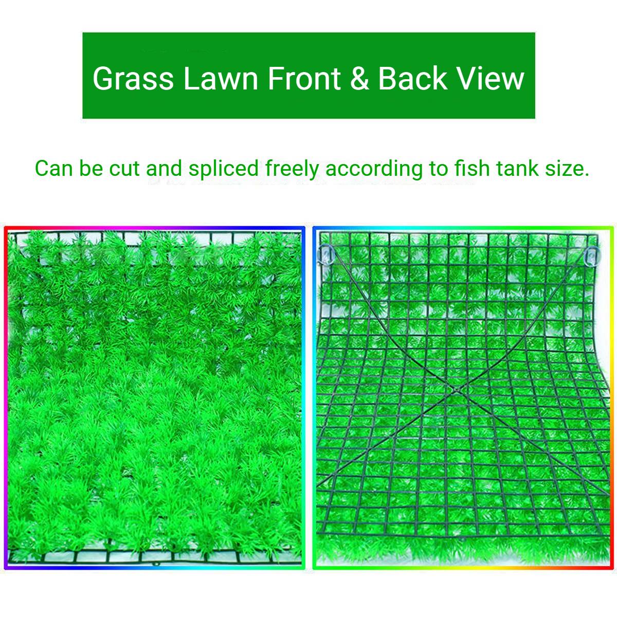 Artificial Aquarium Grass Mat Fish Tank Carpet