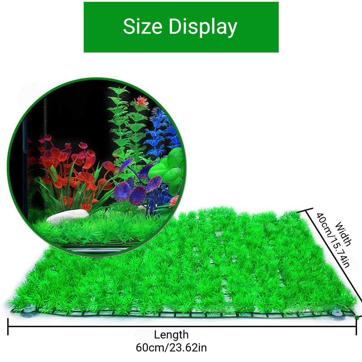 Artificial Aquarium Grass Mat Fish Tank Carpet
