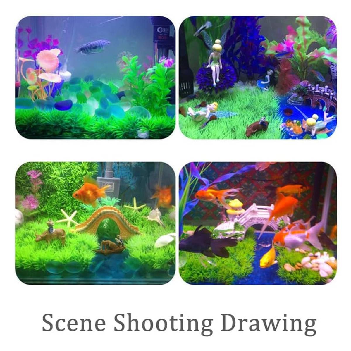 Artificial Aquarium Grass Mat Fish Tank Carpet