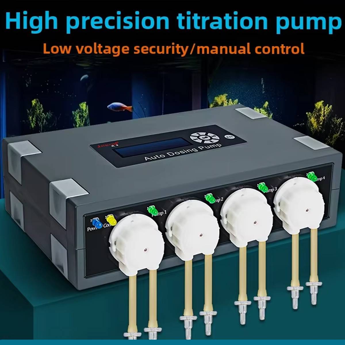 Jiebao DP-4 Auto Dosing Pump – 4 Channel Aquarium Peristaltic Doser