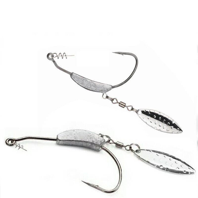 Weedless Jighead Hook Set Swimmer Worm Hooks 1/0–3/0