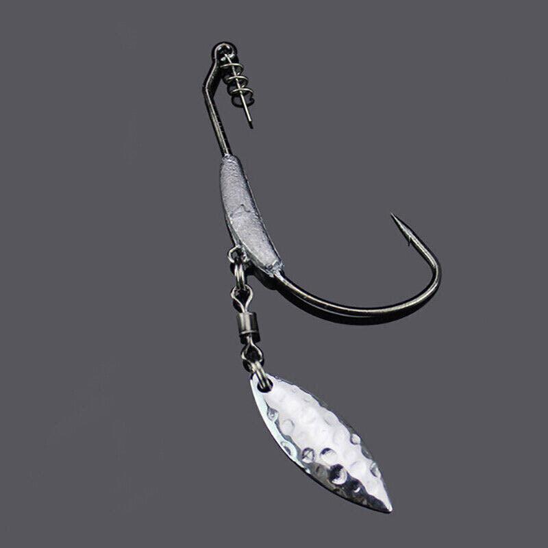 Weedless Jighead Hook Set Swimmer Worm Hooks 1/0–3/0
