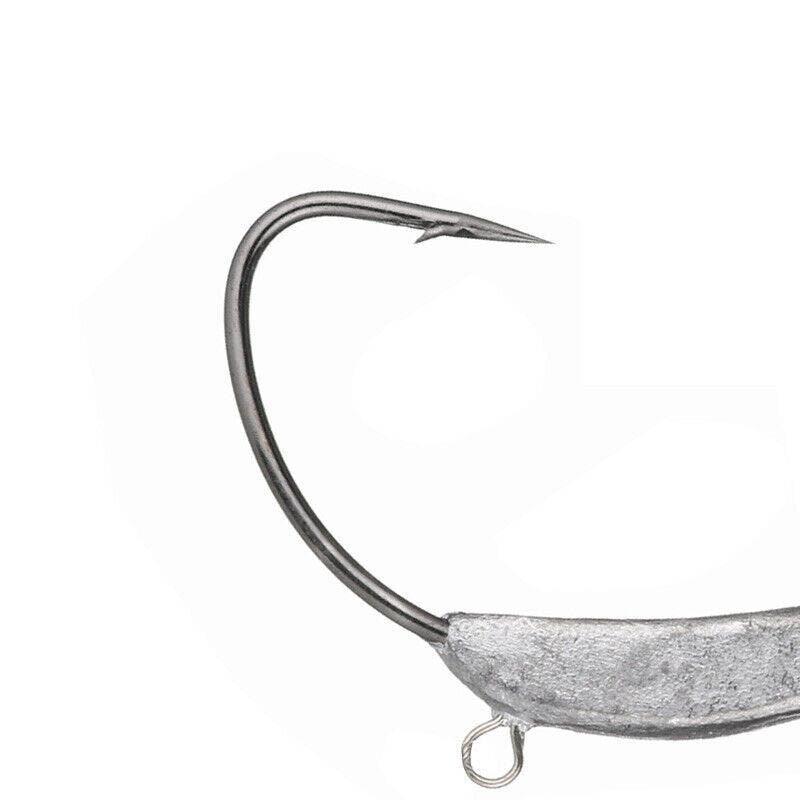 Weedless Jighead Hook Set Swimmer Worm Hooks 1/0–3/0