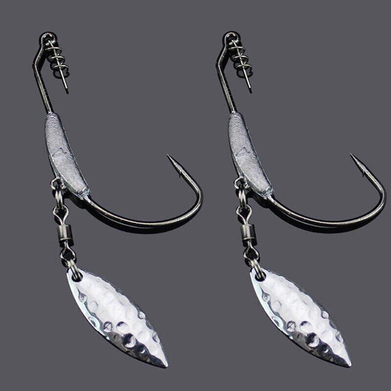 Weedless Jighead Hook Set Swimmer Worm Hooks 1/0–3/0