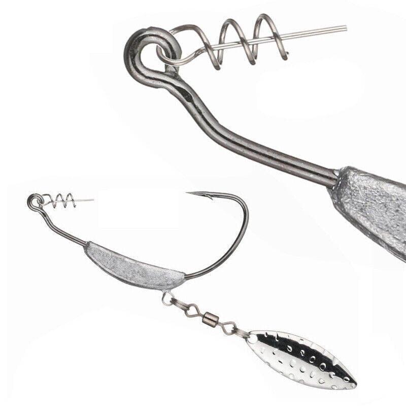 Weedless Jighead Hook Set Swimmer Worm Hooks 1/0–3/0