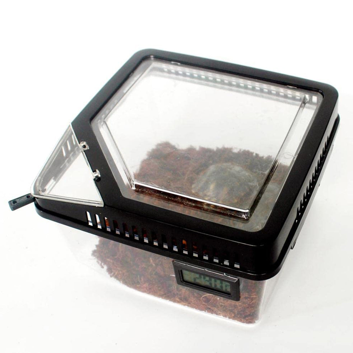 Transparent Reptile Feeding Box With Ventilated Lid