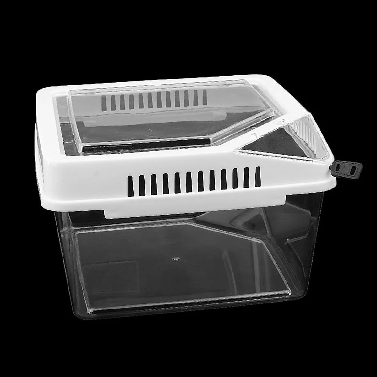 Transparent Reptile Feeding Box With Ventilated Lid