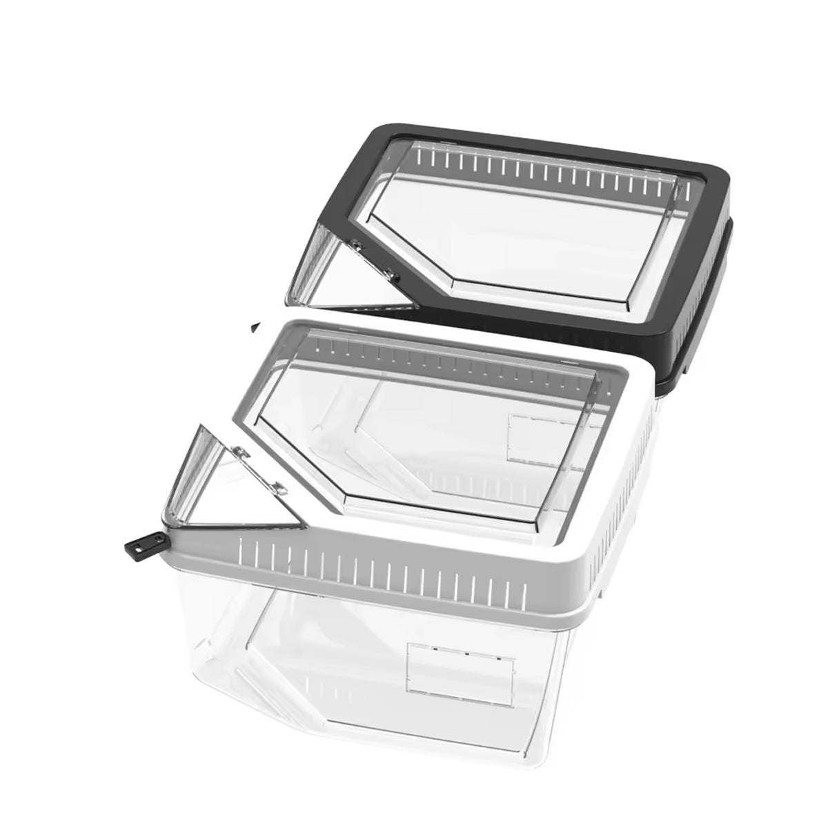 Transparent Reptile Feeding Box With Ventilated Lid