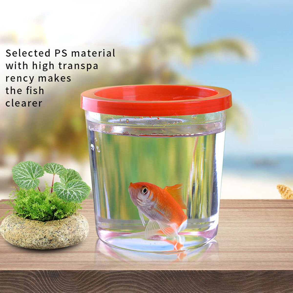 20PCS Mini Fish Cups with Lids Portable Clear Containers