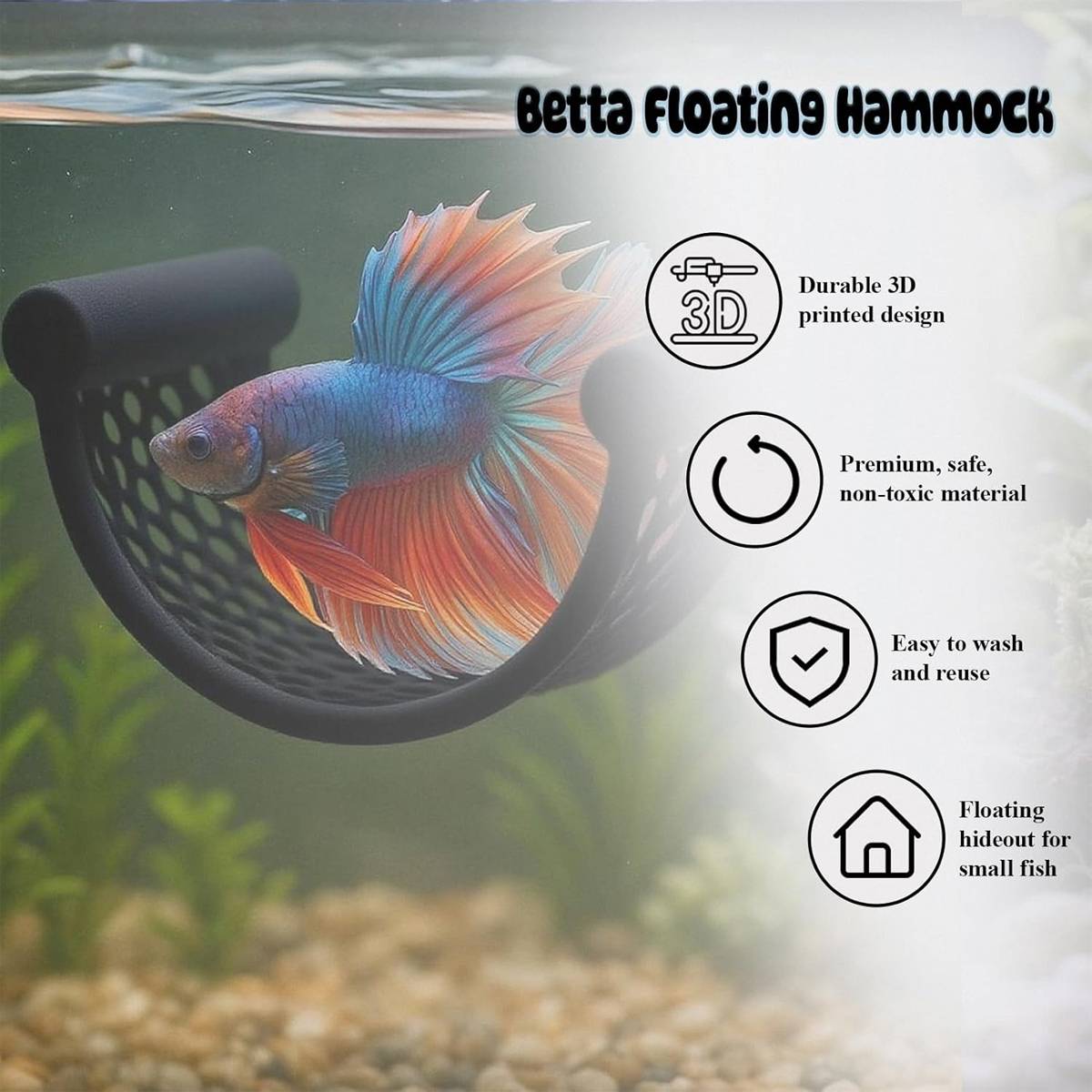 Betta Fish Hammock Floating Rest Bed