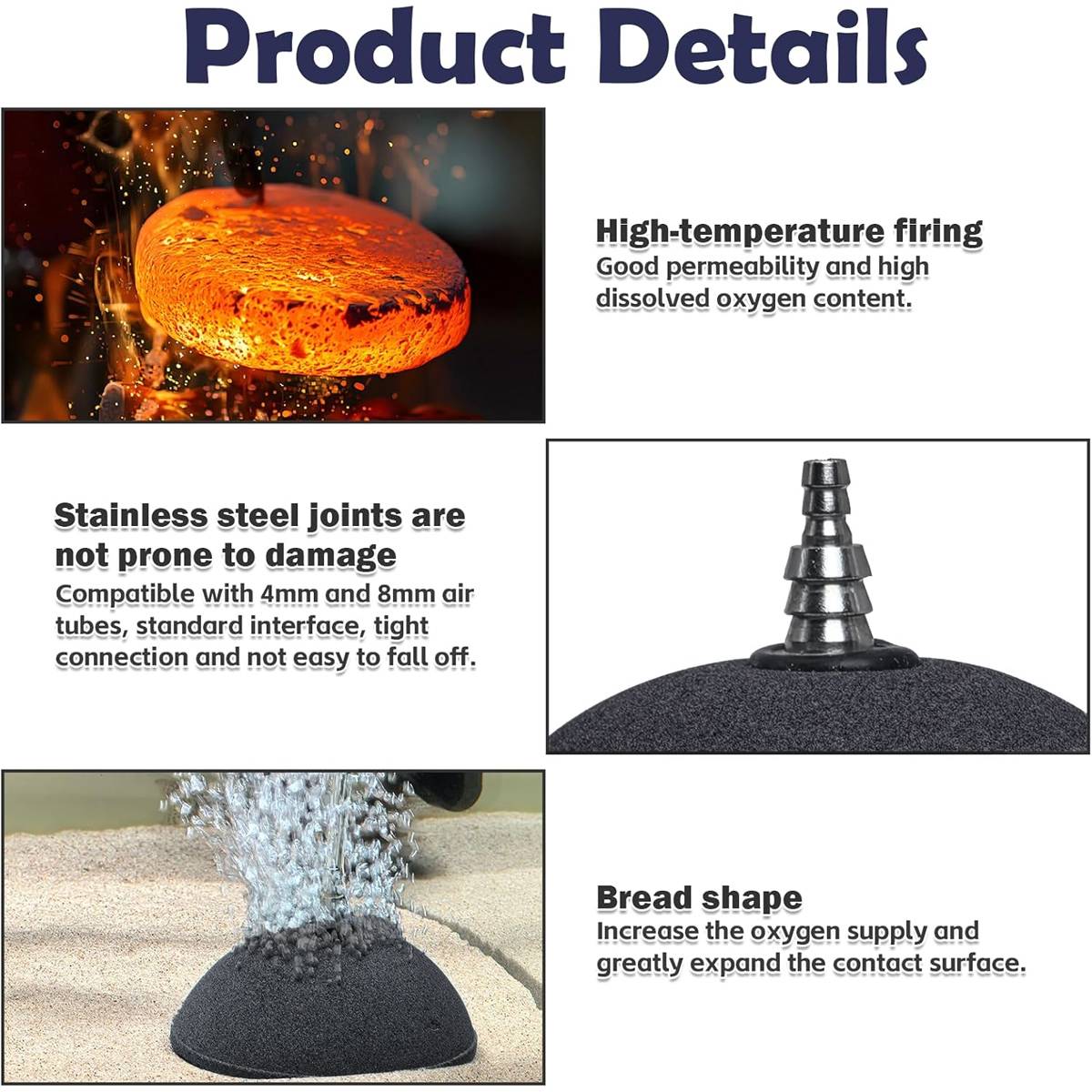Aquarium Air Stone 150mm Bubble Diffuser