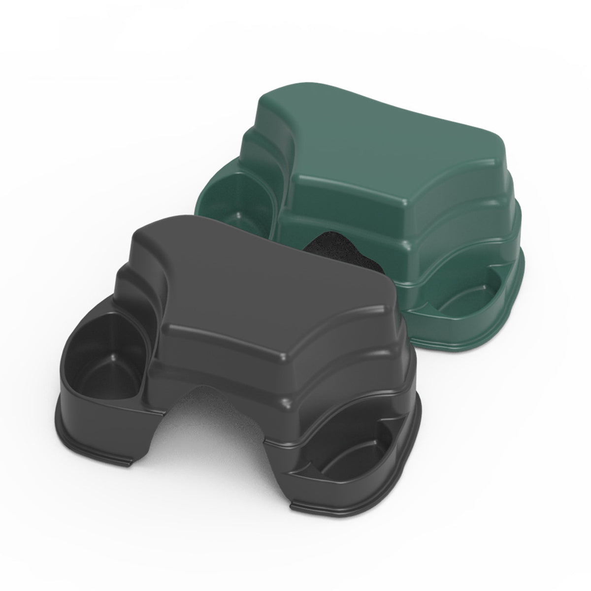 Multi-functional Reptile Cave Shelter with Feeding Basin