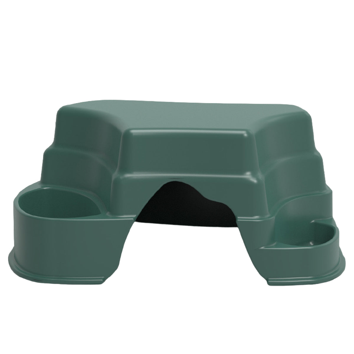 Multi-functional Reptile Cave Shelter with Feeding Basin