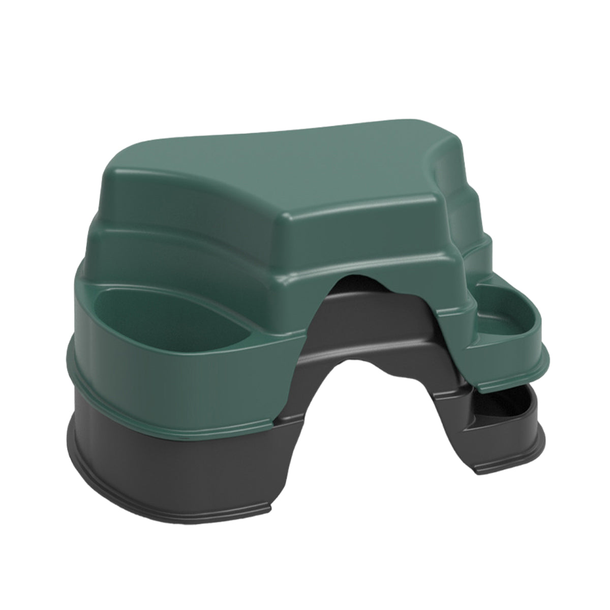 Multi-functional Reptile Cave Shelter with Feeding Basin