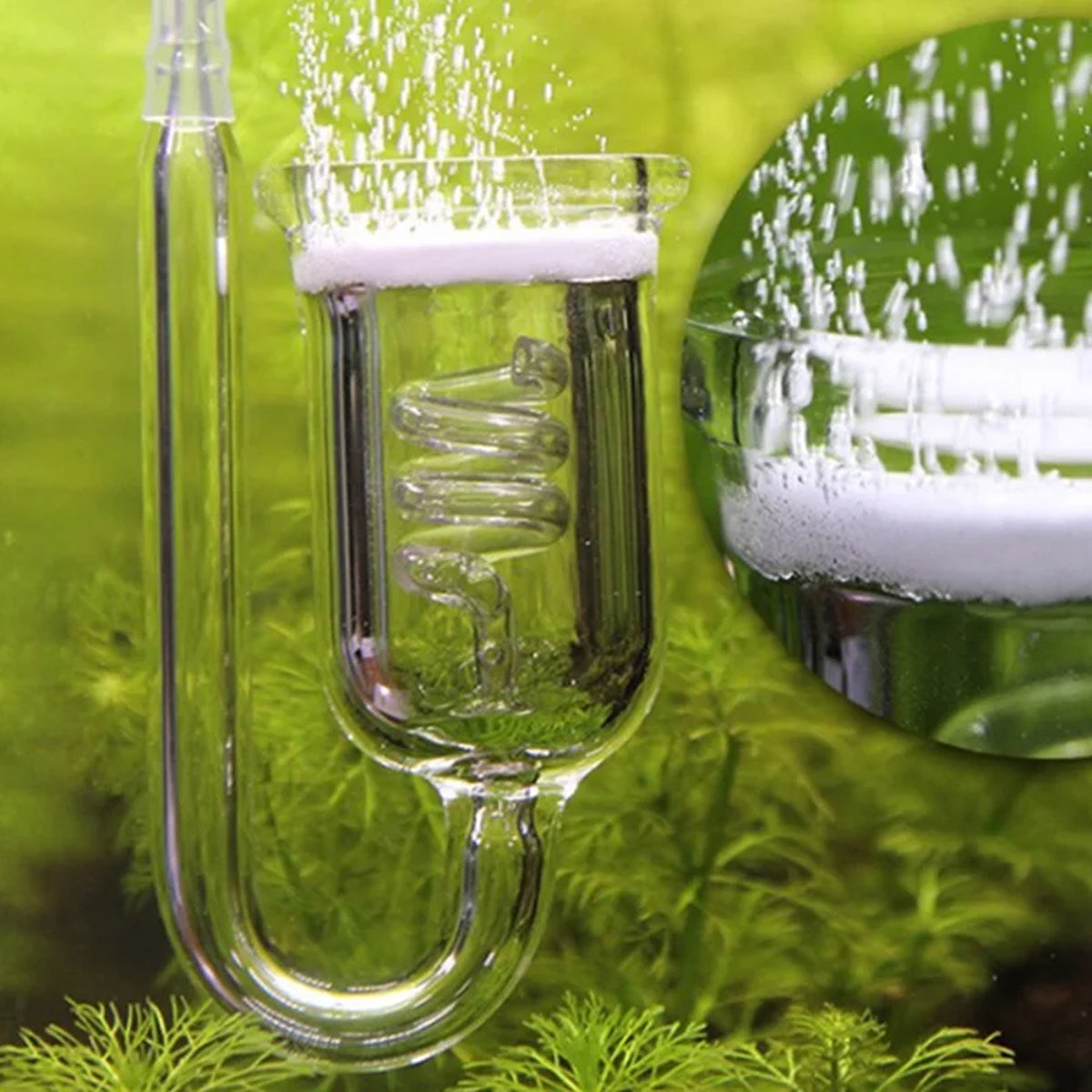Aquarium CO2 Diffuser Glass Spiral Atomizer