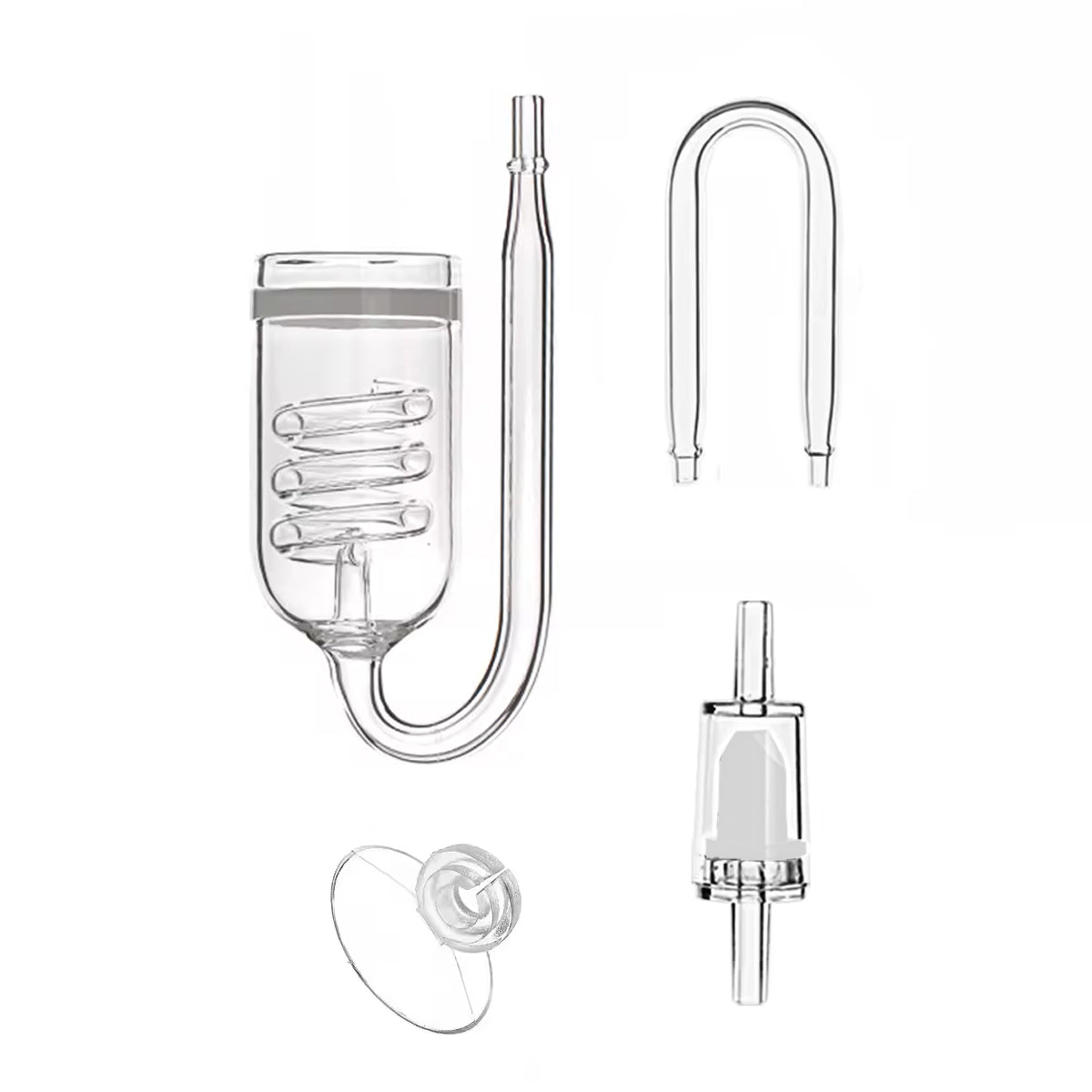 Aquarium CO2 Diffuser Glass Spiral Atomizer
