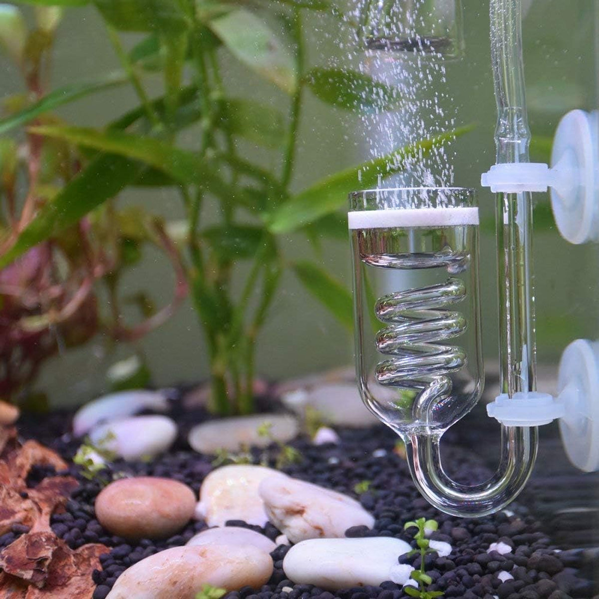 Aquarium CO2 Diffuser Glass Spiral Atomizer