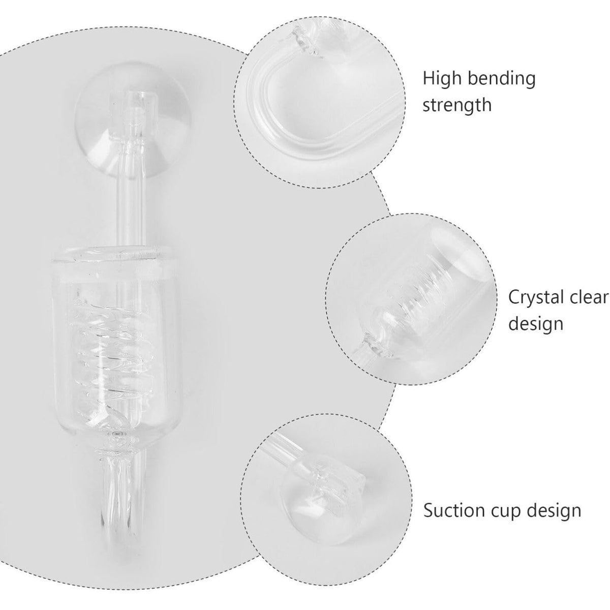 Aquarium CO2 Diffuser Glass Spiral Atomizer