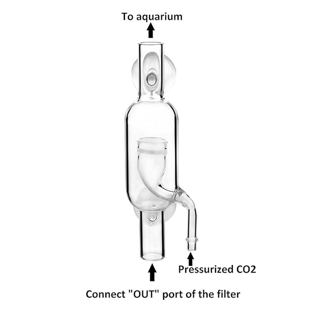 CO2 Carbon Dioxide Refiner Glass Diffuser for Aquarium Plants