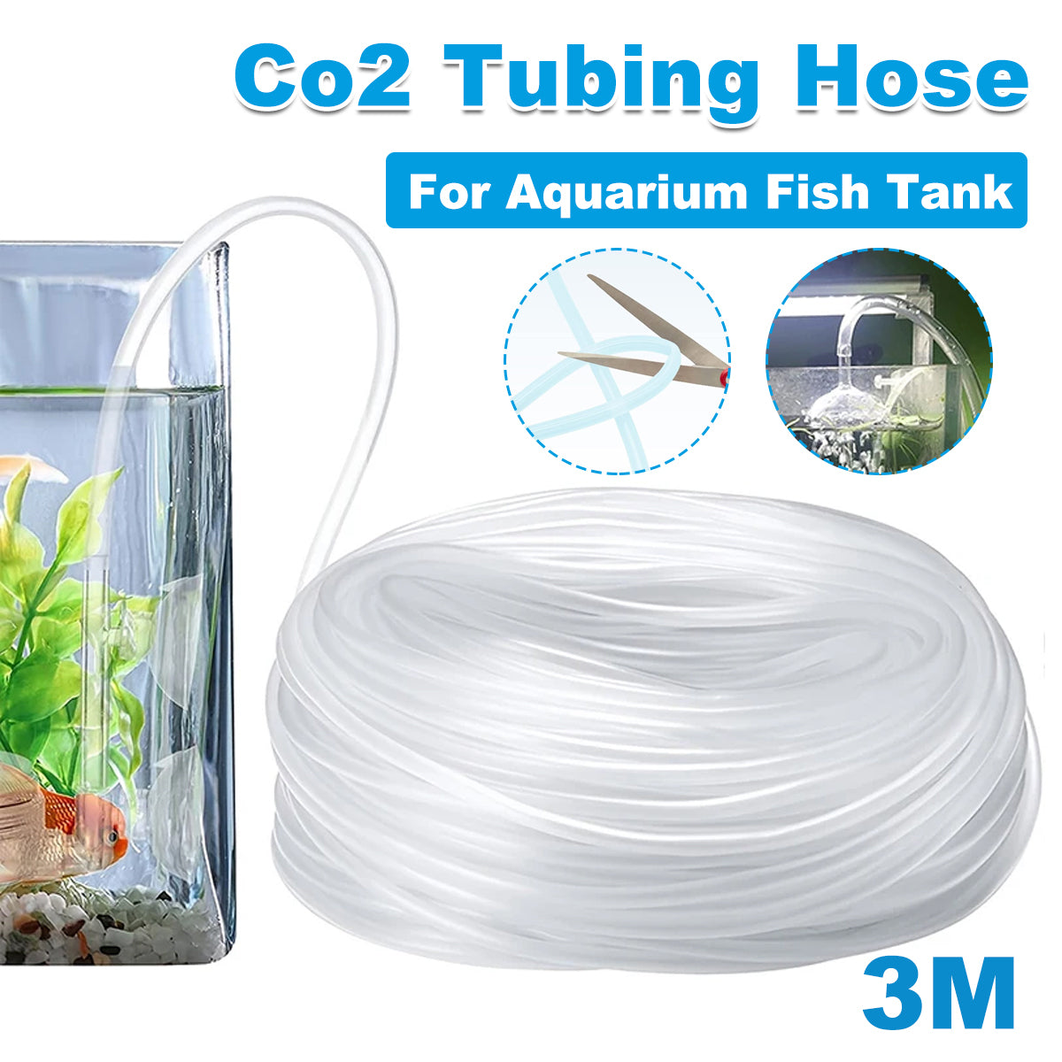 CO2 Tubing Hose for Aquarium 3m High-Pressure CO2 Pipe