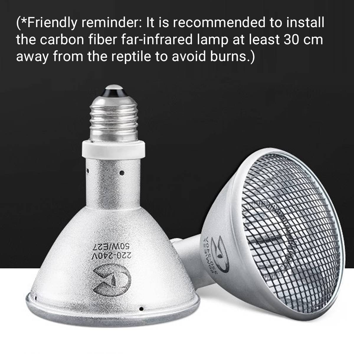 Reptile Infrared Heat Lamp 50W E27 Bulb