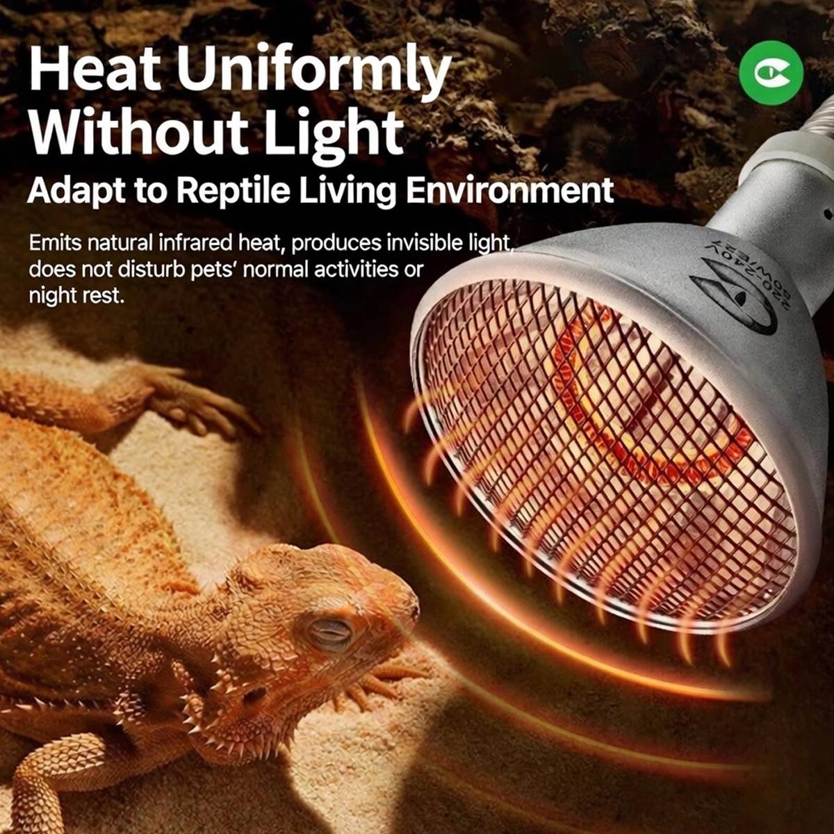 Reptile Infrared Heat Lamp 50W E27 Bulb