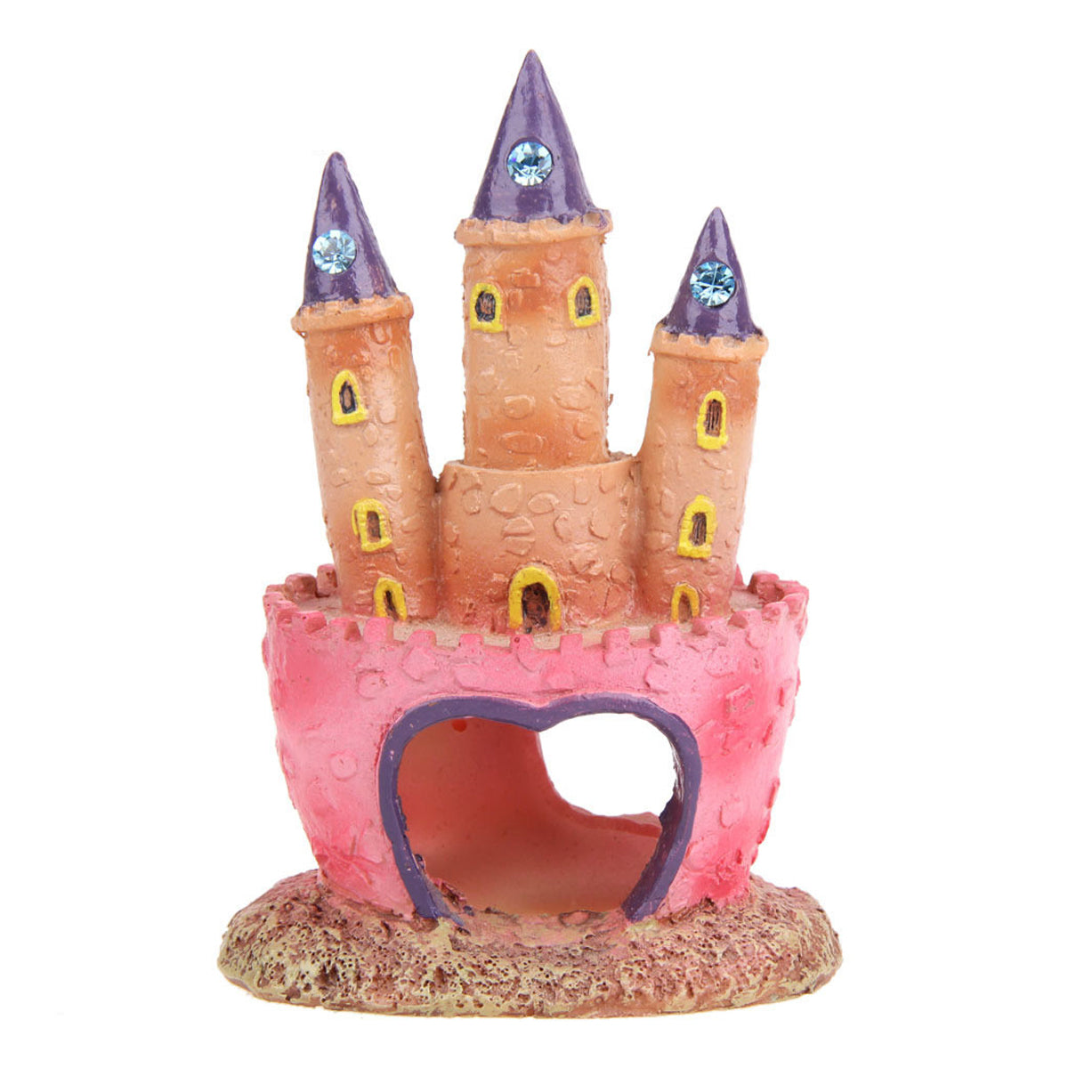 Resin Castle Aquarium Ornament Colorful Fish Tank Decoration & Hideout