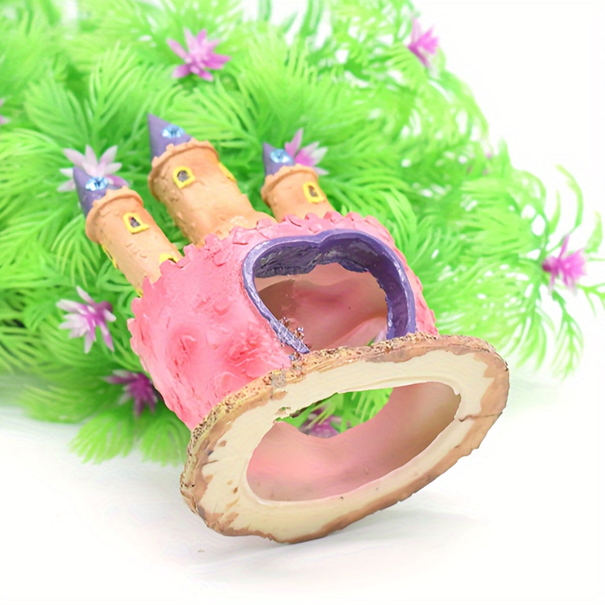Resin Castle Aquarium Ornament Colorful Fish Tank Decoration & Hideout