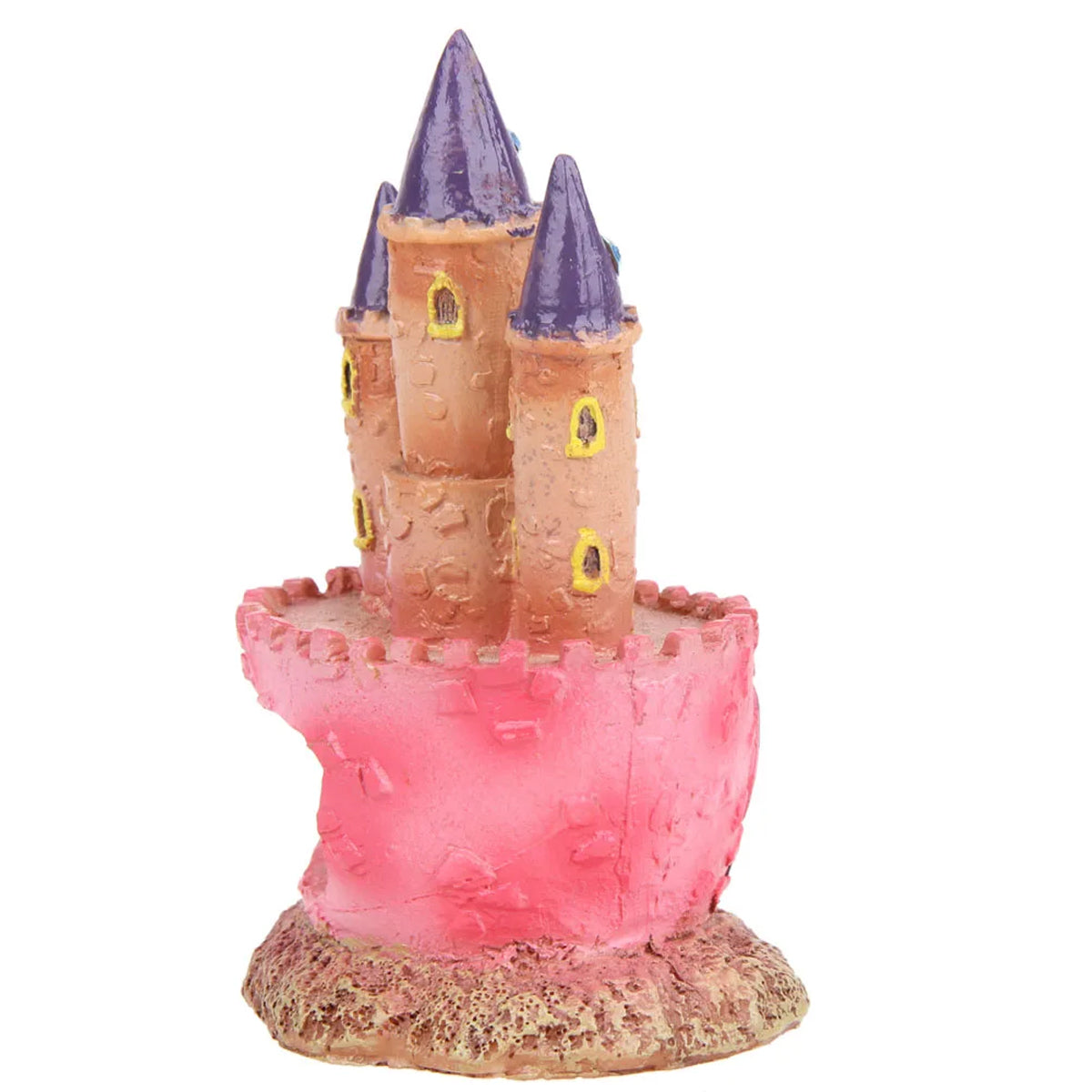 Resin Castle Aquarium Ornament Colorful Fish Tank Decoration & Hideout