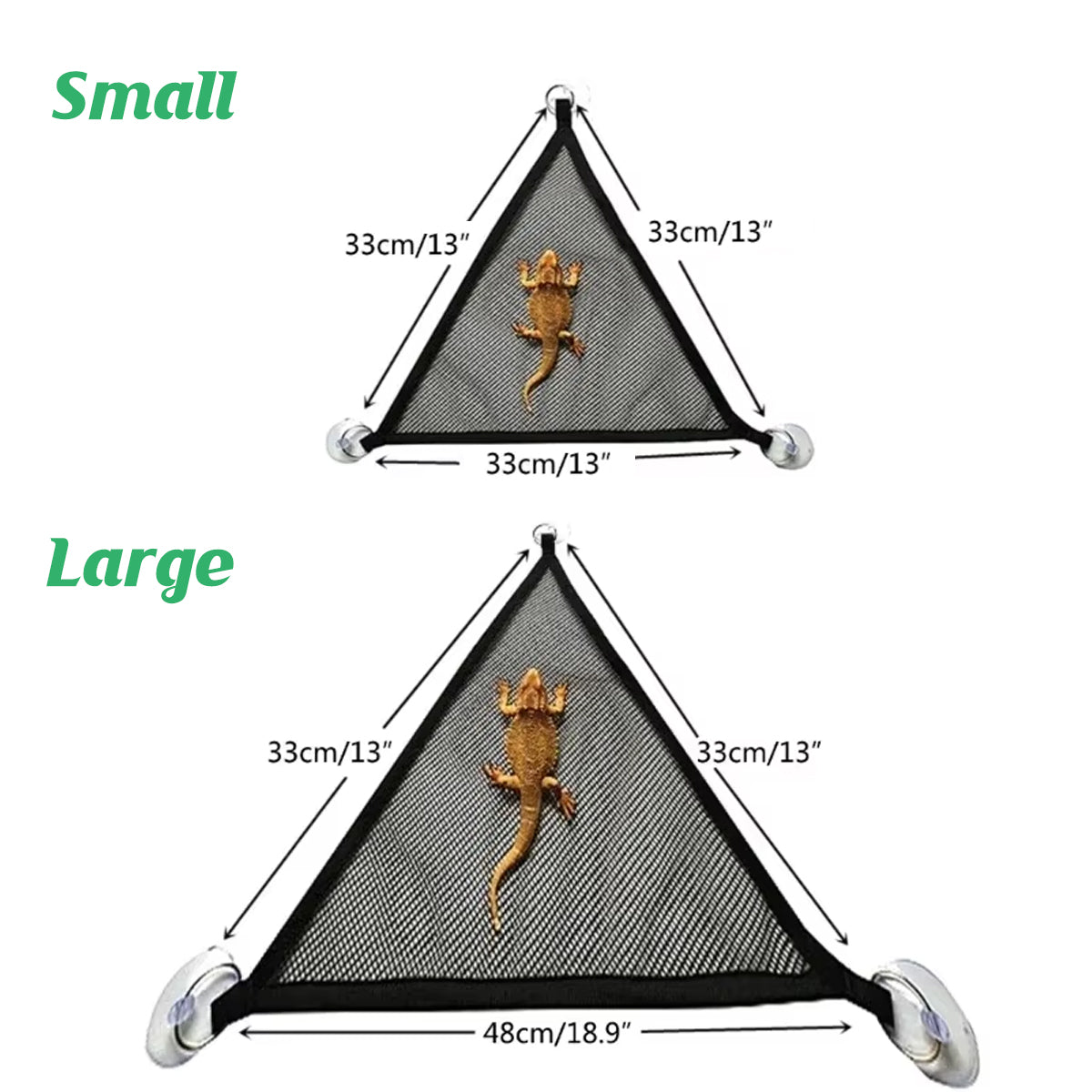 Reptile Hammock Set 2PCS Breathable Mesh With Suction Cups