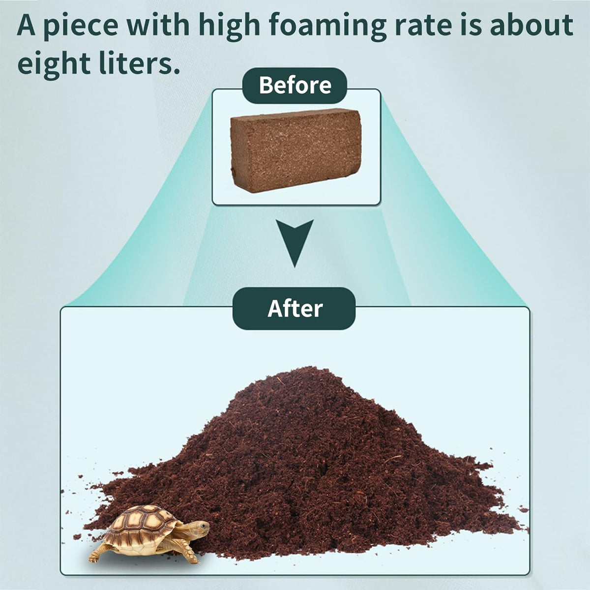 Natural Fiber Coconut Soil Pet Bedding Blocks Safe for Reptiles & Amphibians
